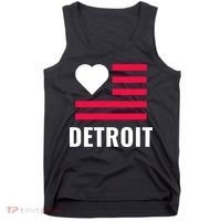 Detroit USA Flag Love Tank Top thumb 0