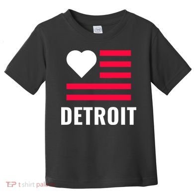 Detroit USA Flag Love Toddler T-Shirt