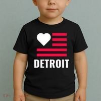 Detroit USA Flag Love Toddler T-Shirt thumb 2