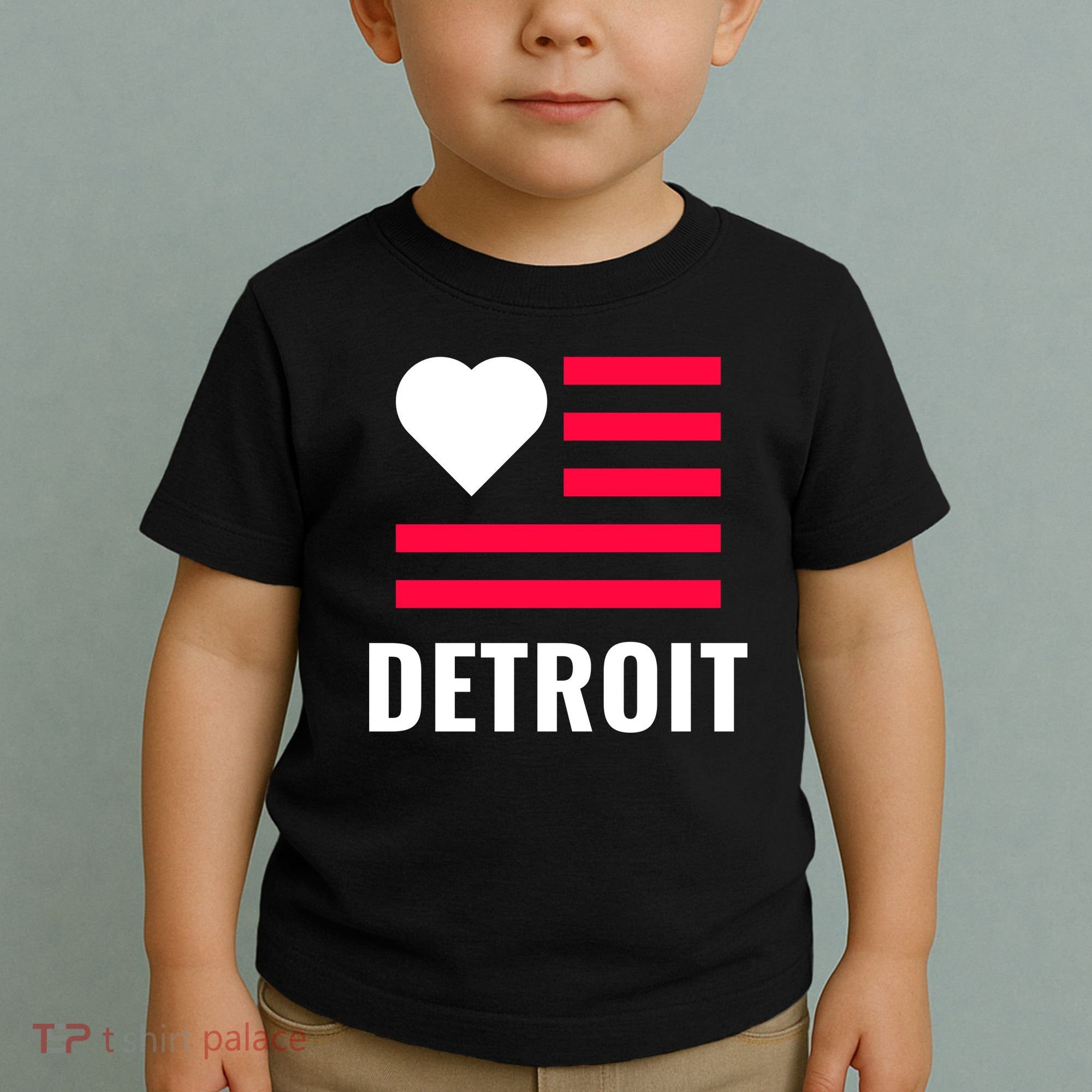 Detroit USA Flag Love Toddler T-Shirt