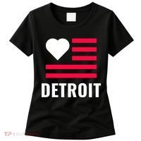 Detroit USA Flag Love Women's T-Shirt thumb 0