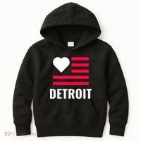 Detroit USA Flag Love Kids Hoodie thumb 0