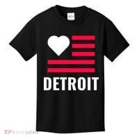 Detroit USA Flag Love Kids T-Shirt thumb 0