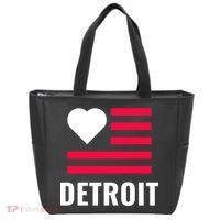 Detroit USA Flag Love Tote Bag thumb 0