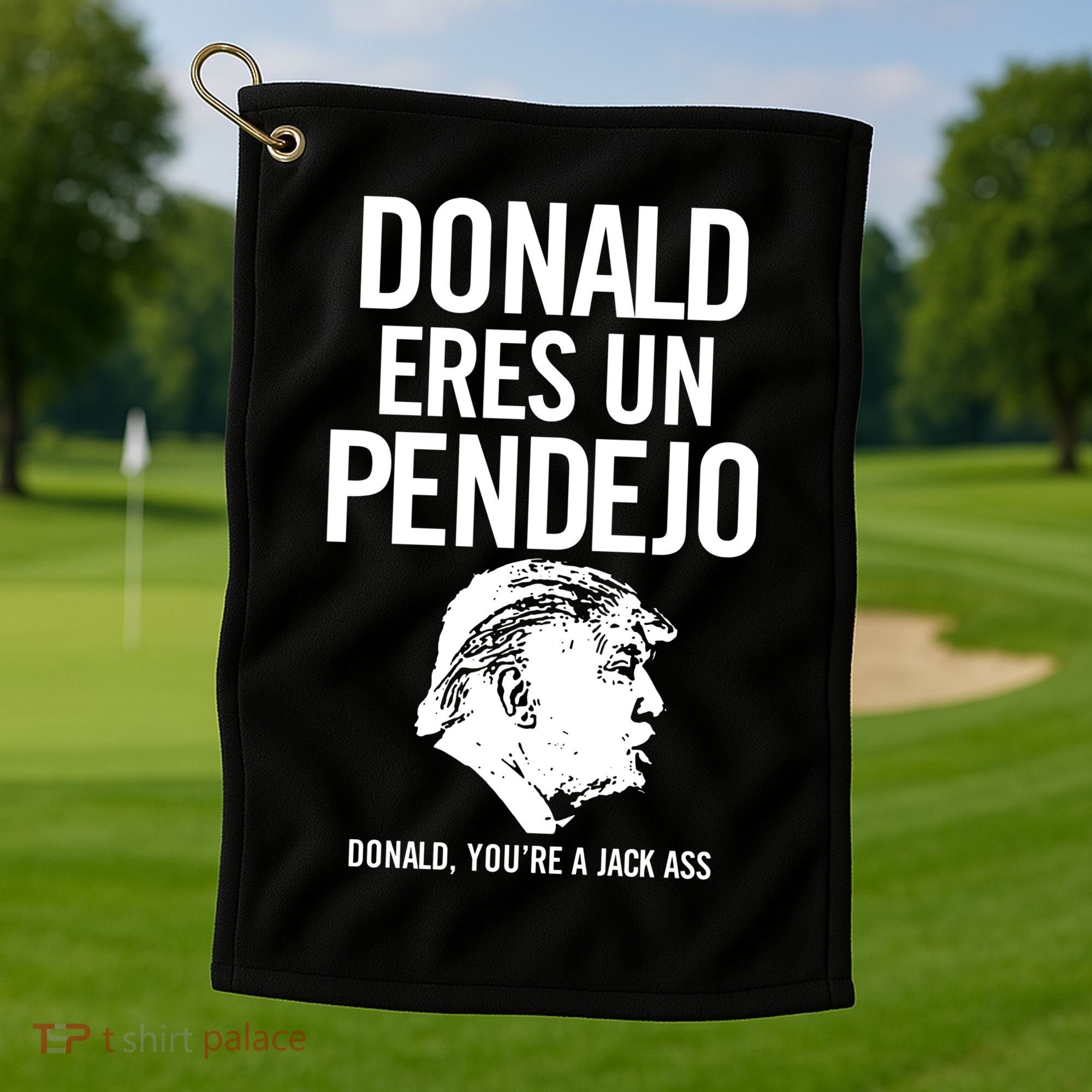 Donald Eres Un Pendejo Jack Ass Golf Towel