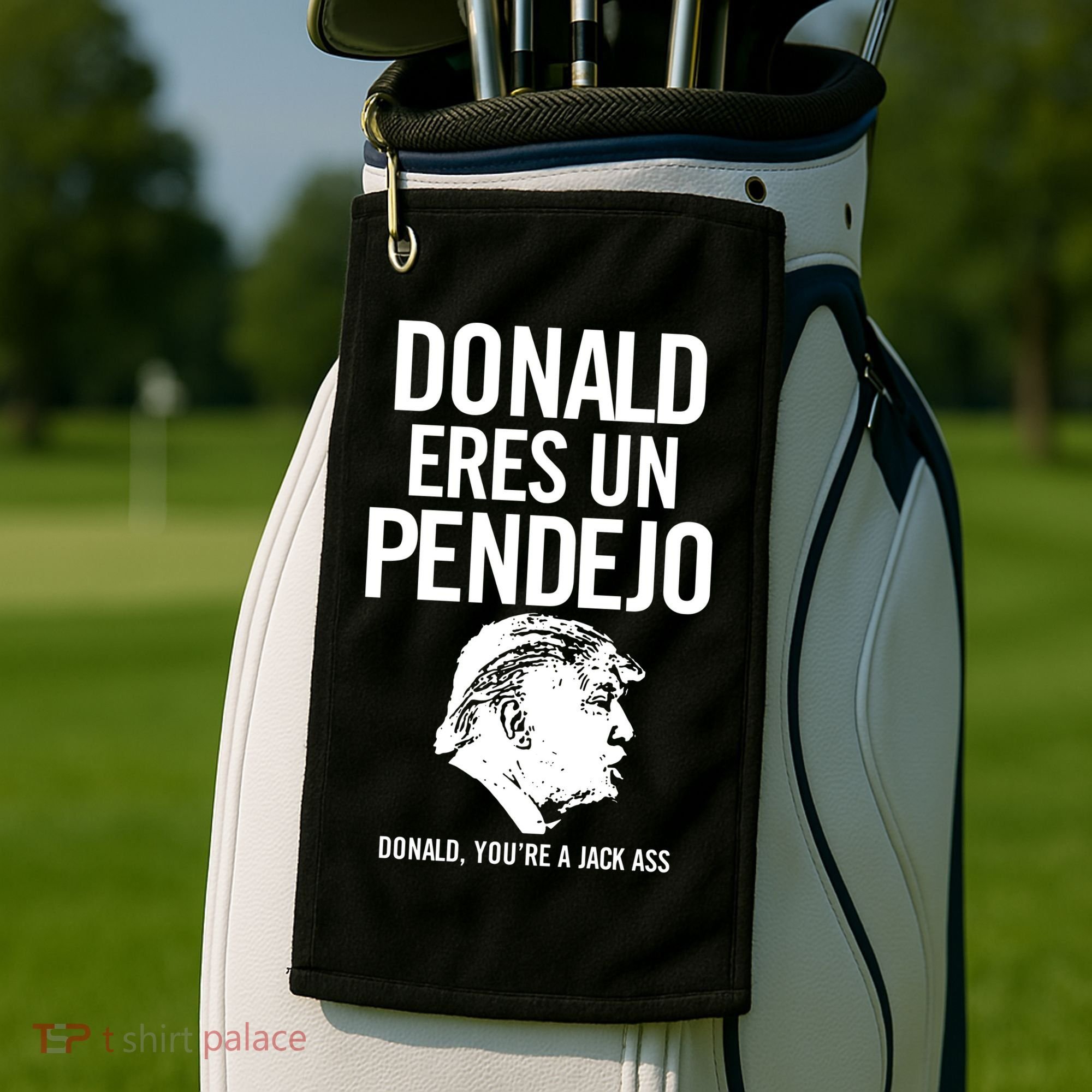 Donald Eres Un Pendejo Jack Ass Golf Towel