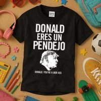Donald Eres Un Pendejo Jack Ass Kids T-Shirt thumb 3