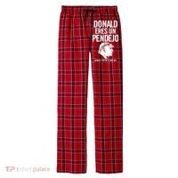 Donald Eres Un Pendejo Jack Ass Men's Flannel Plaid Pajama Pants thumb 0