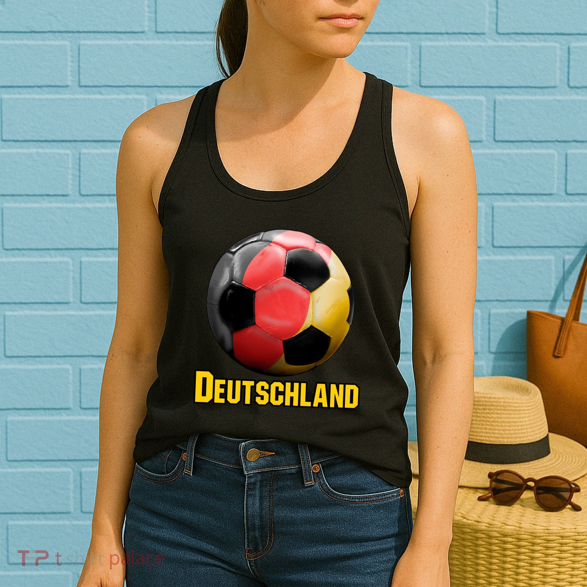 Deutschland German Flag Germany Soccer Style Women's Tank Top