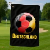 Deutschland German Flag Germany Soccer Style Golf Towel thumb 1