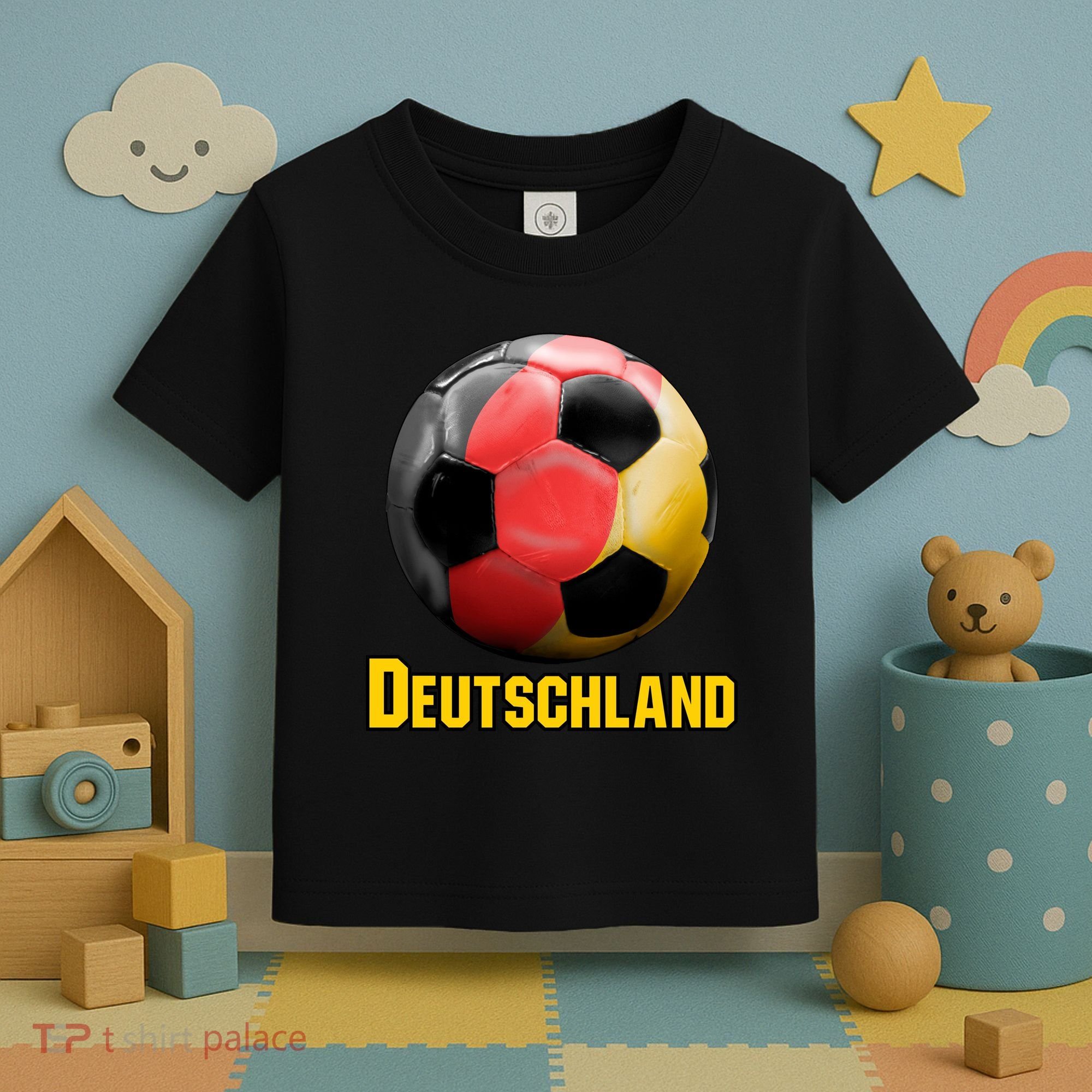 Deutschland German Flag Germany Soccer Style Toddler T-Shirt