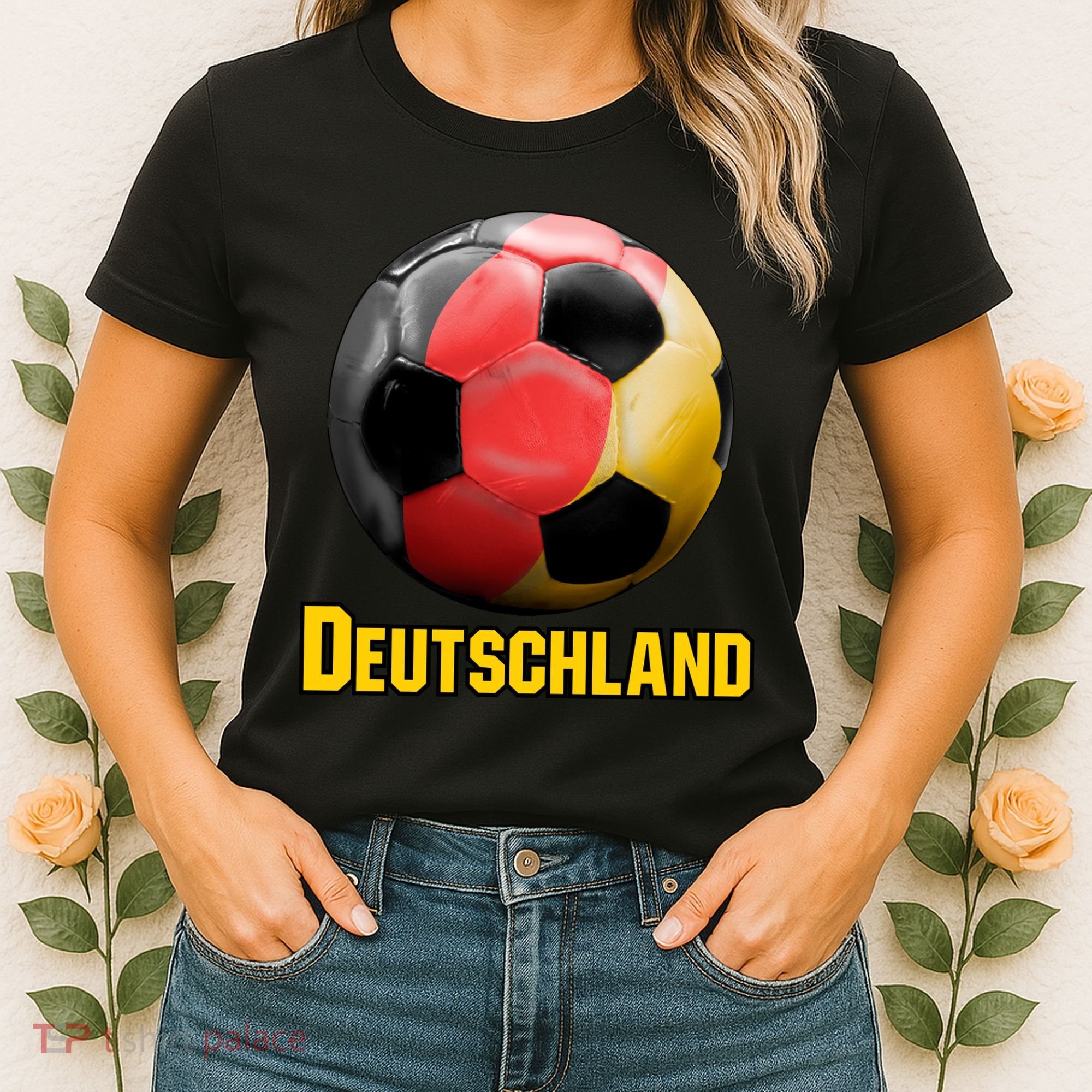 Deutschland German Flag Germany Soccer Style Women's T-Shirt