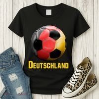 Deutschland German Flag Germany Soccer Style Women's T-Shirt thumb 3