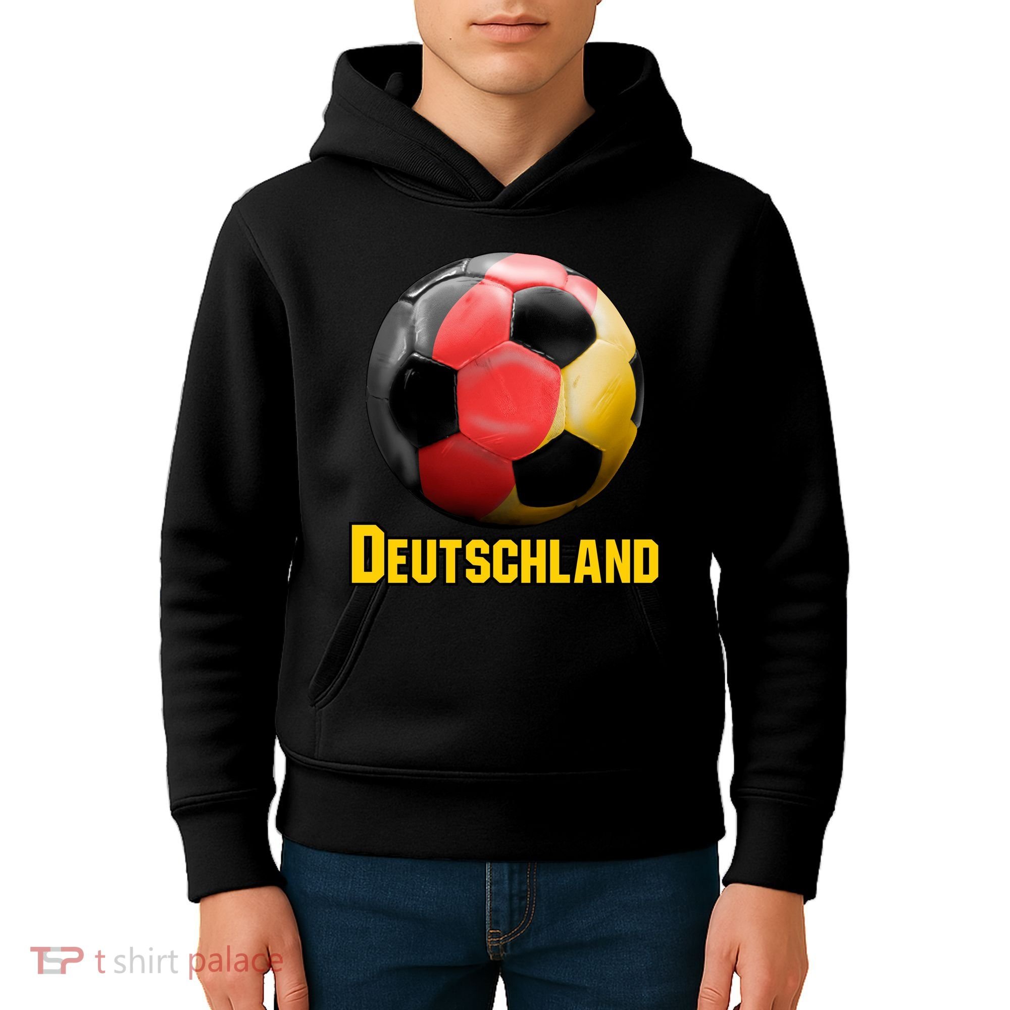 Deutschland German Flag Germany Soccer Style Kids Hoodie