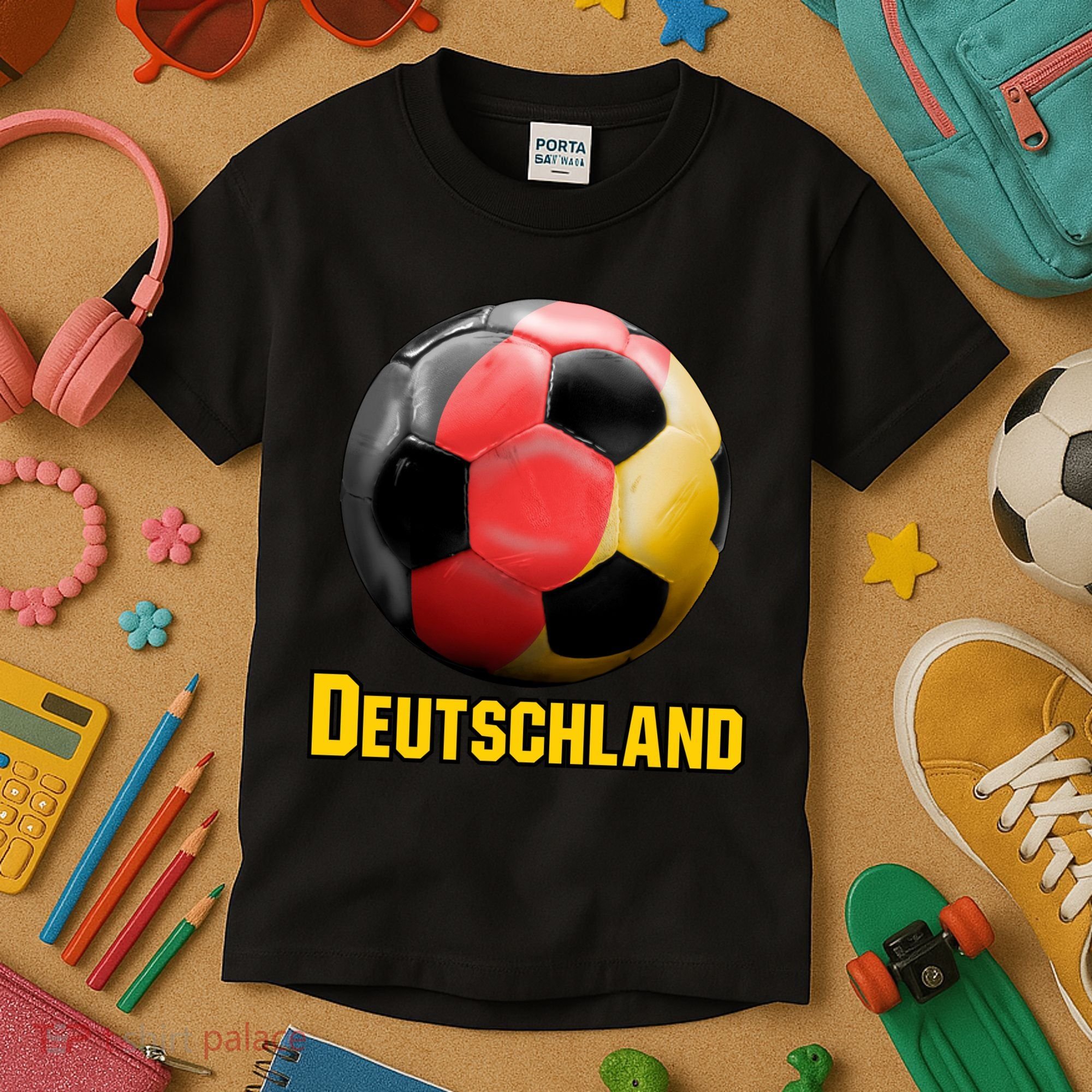 Deutschland German Flag Germany Soccer Style Kids T-Shirt