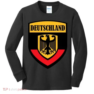 Deutschland Germany Crest Kids Long Sleeve Shirt
