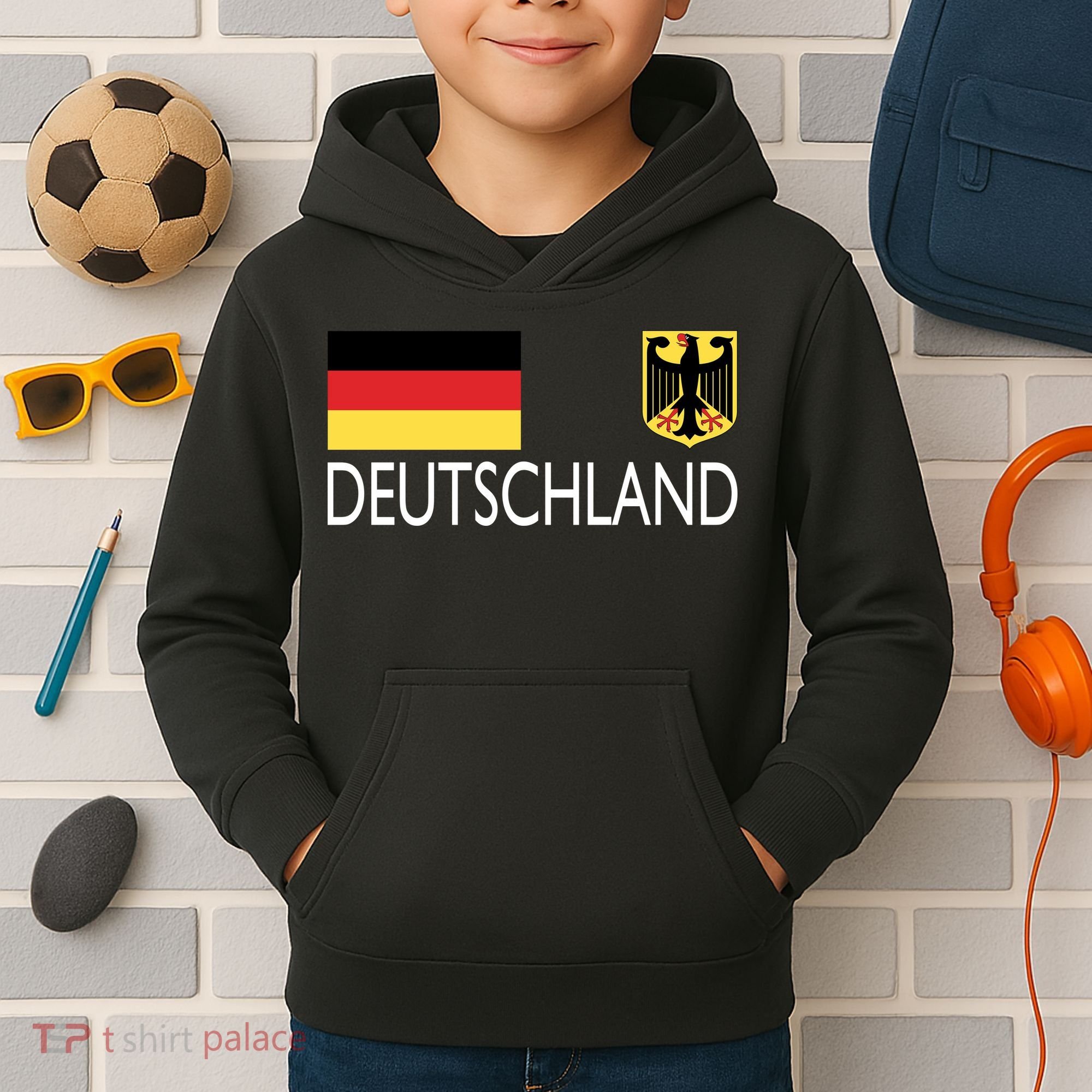 Deutschland Germany Soccer Kids Hoodie