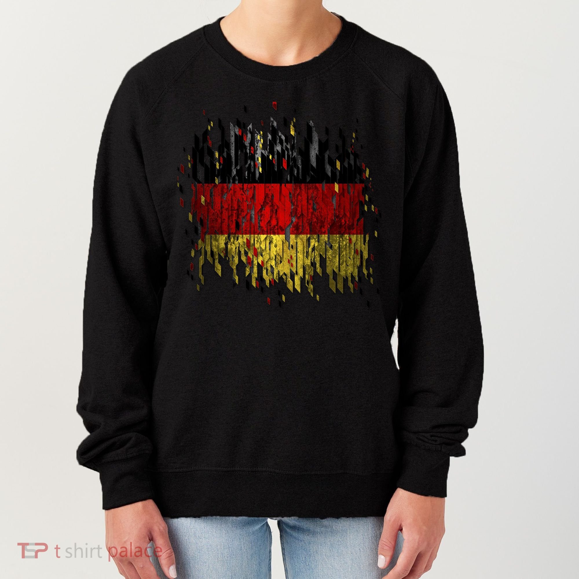 Deutschland Germany Torn German Flag Women's Sweatshirt