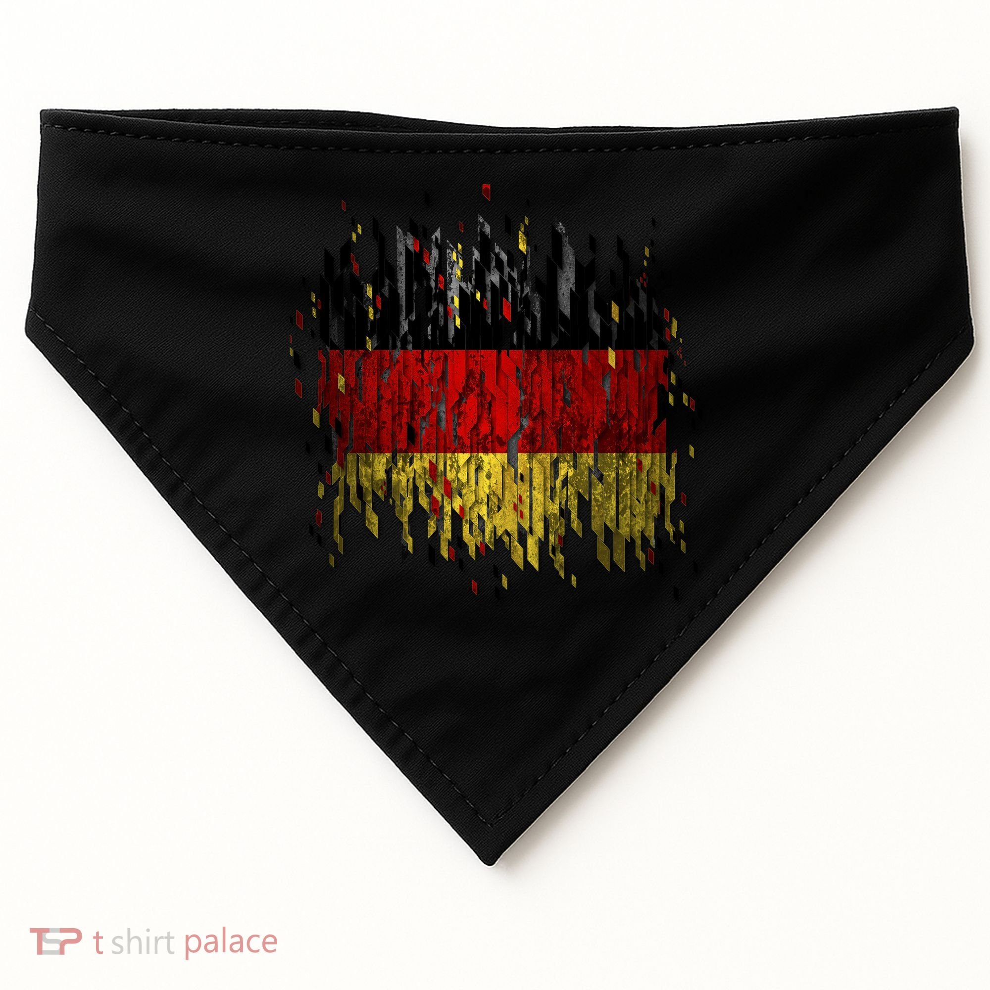 Deutschland Germany Torn German Flag USA-Made Doggie Bandana
