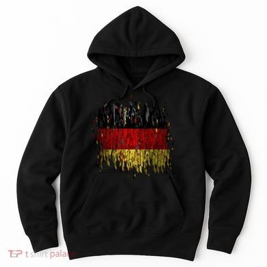 Deutschland Germany Torn German Flag Hoodie
