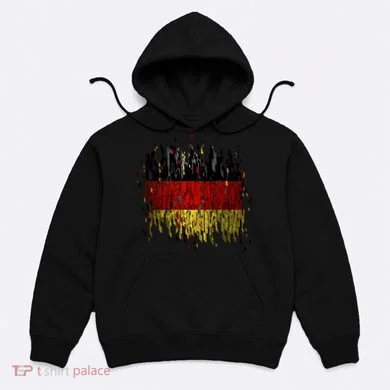 Deutschland Germany Torn German Flag Hoodie