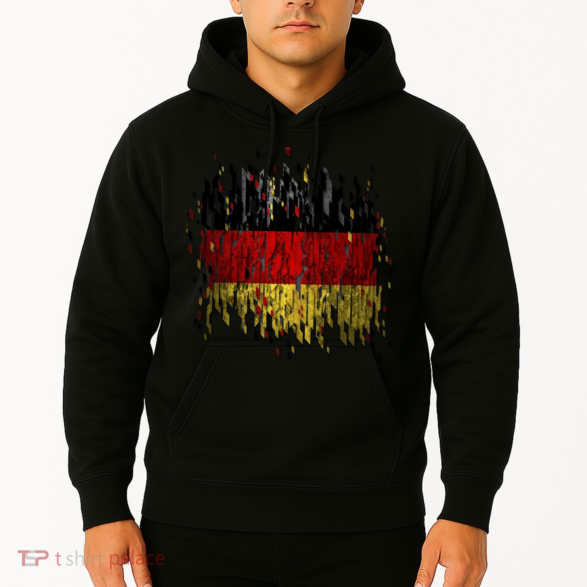 Deutschland Germany Torn German Flag Hoodie