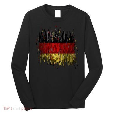 Deutschland Germany Torn German Flag Long Sleeve Shirt