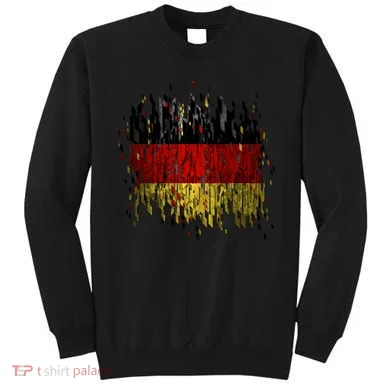 Deutschland Germany Torn German Flag Sweatshirt