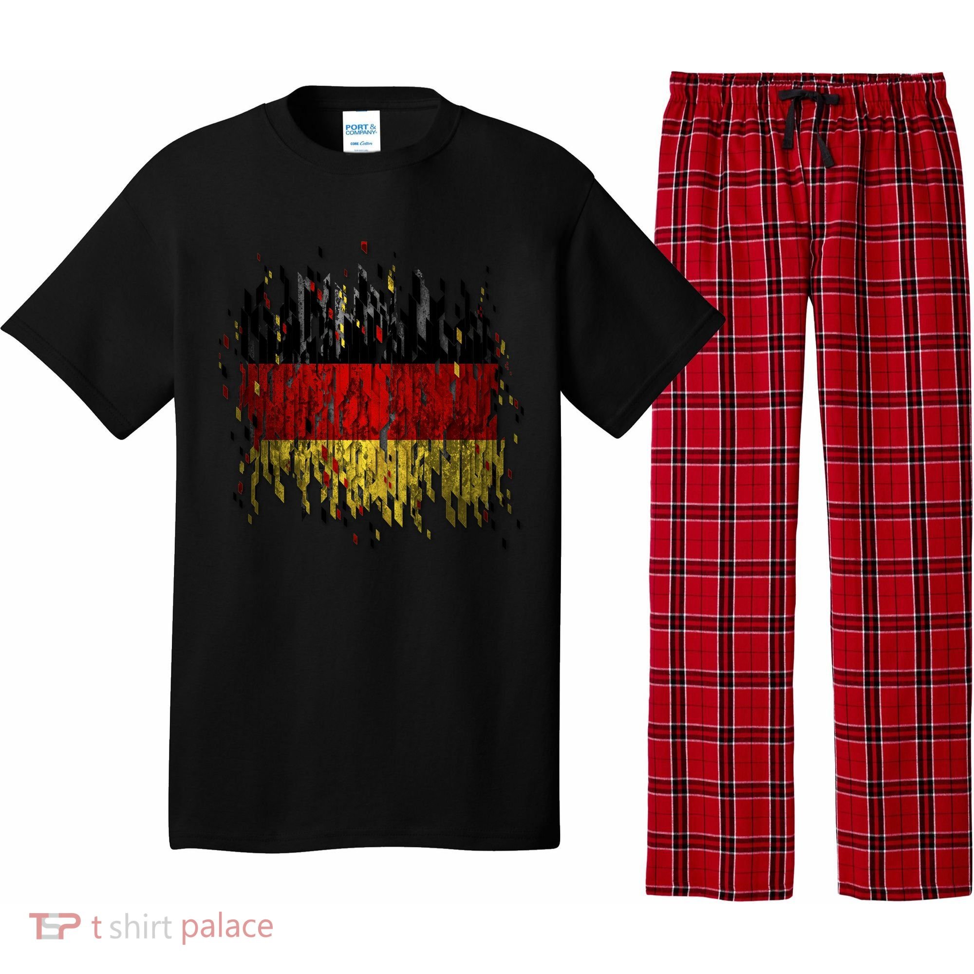Deutschland Germany Torn German Flag Pajama Set