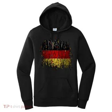 Deutschland Germany Torn German Flag Women's Hoodie
