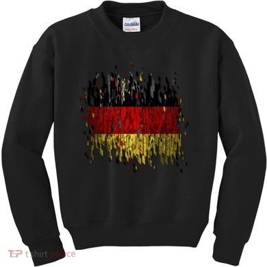 Deutschland Germany Torn German Flag Kids Sweatshirt