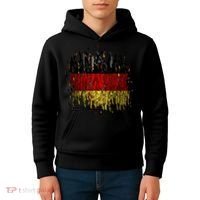 Deutschland Germany Torn German Flag Kids Hoodie thumb 4
