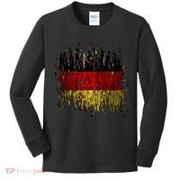 Deutschland Germany Torn German Flag Kids Long Sleeve Shirt thumb 0