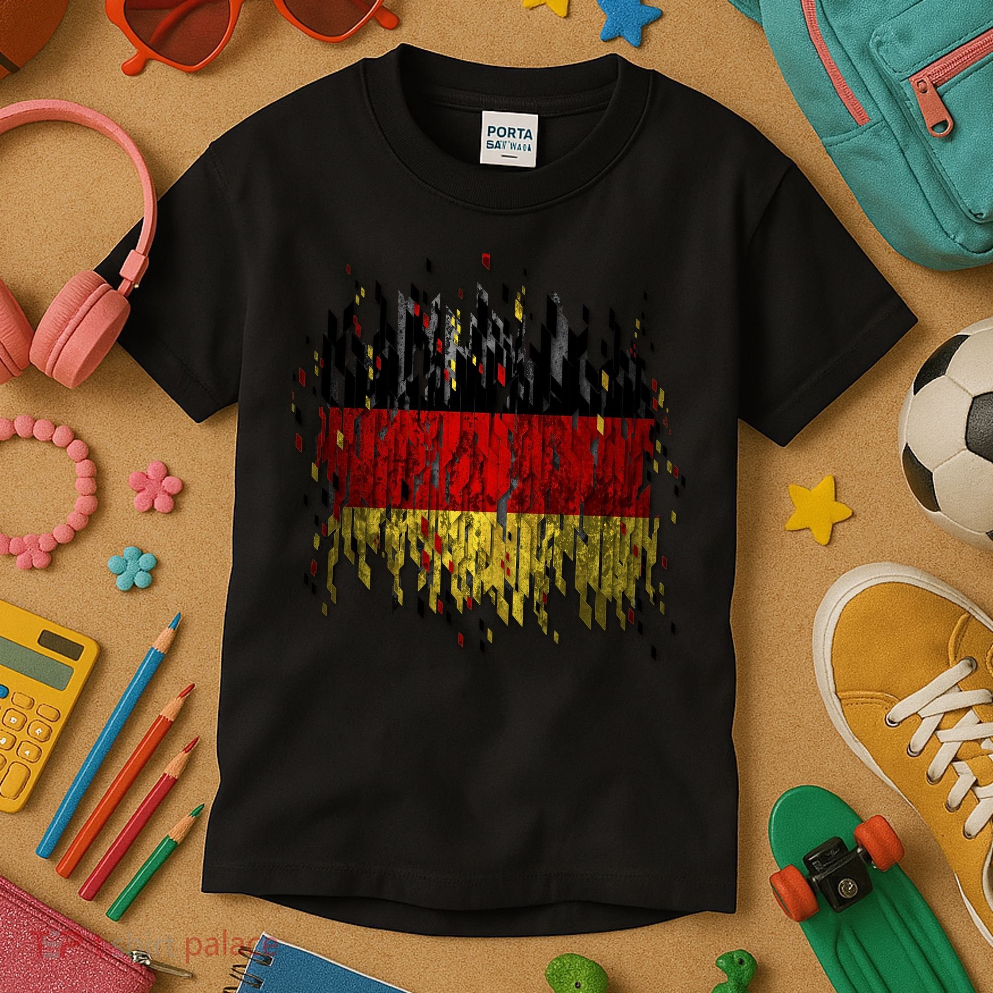 Deutschland Germany Torn German Flag Kids T-Shirt
