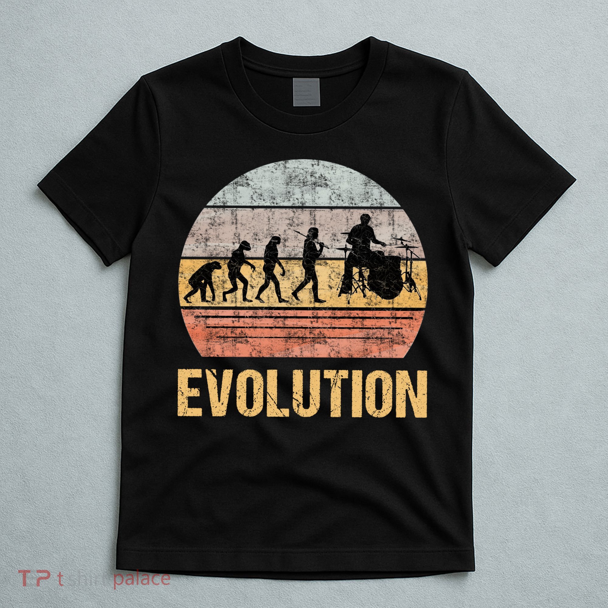 Drummer Evolution Vintage Retro T-Shirt