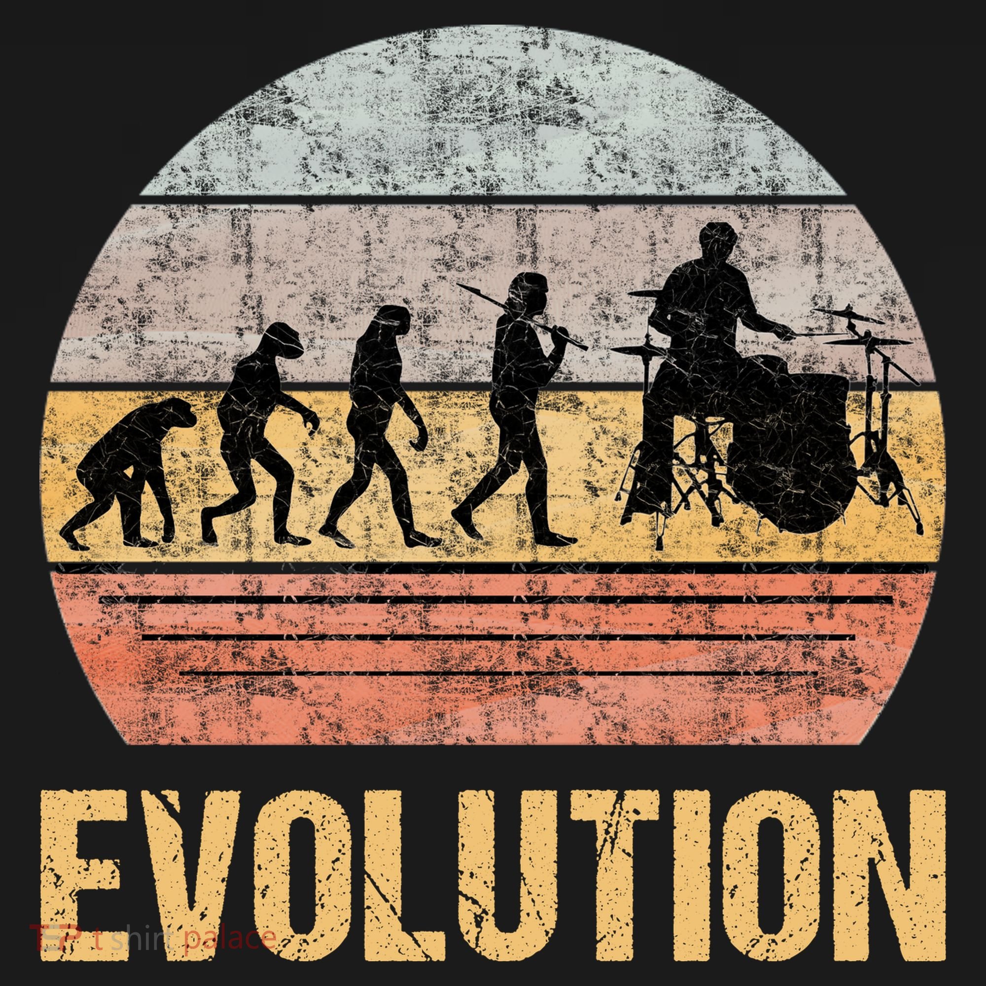 Drummer Evolution Vintage Retro Bucket Hat