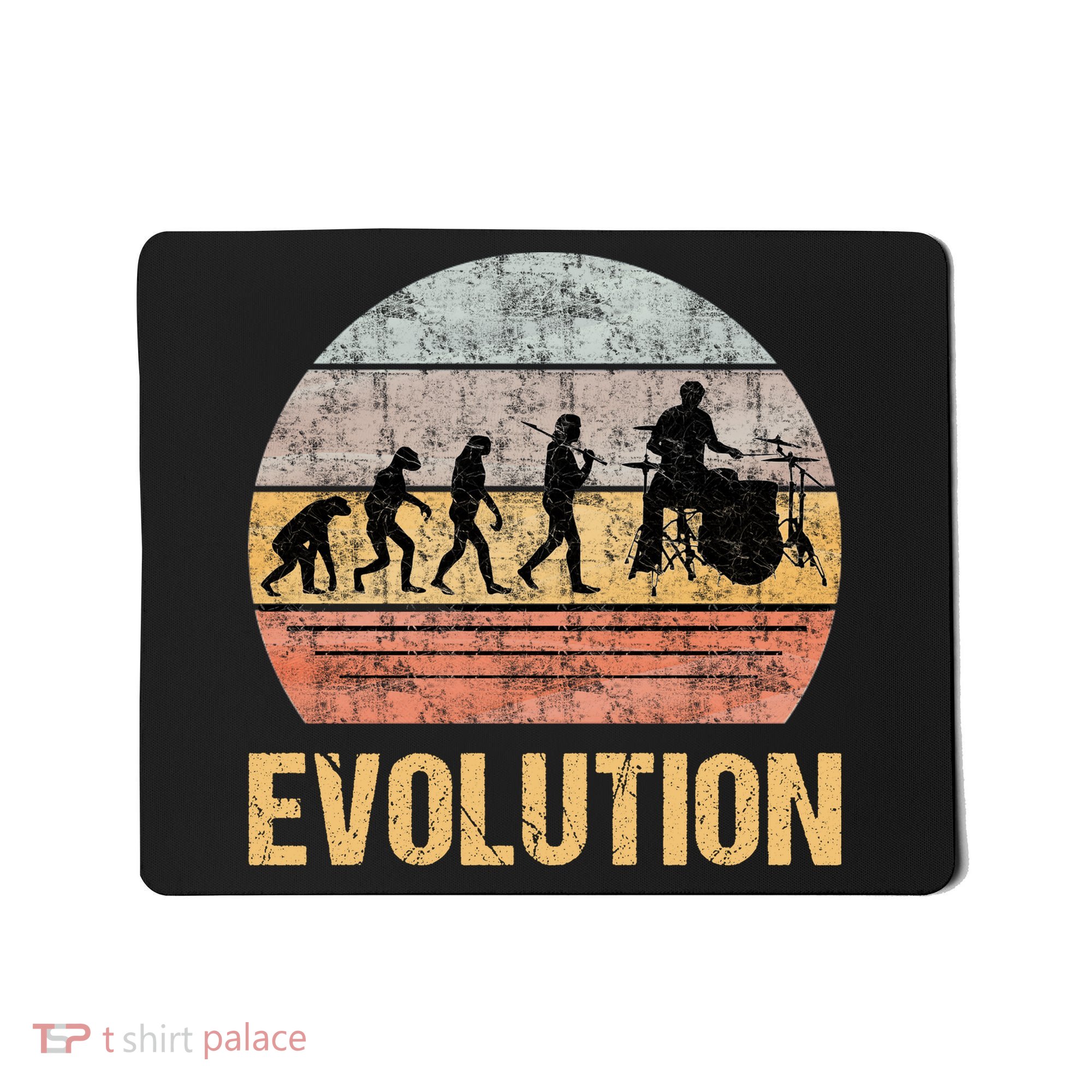Drummer Evolution Vintage Retro Mousepad