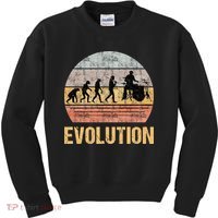 Drummer Evolution Vintage Retro Kids Sweatshirt thumb 0