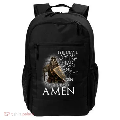 Devil Though He Won Until I Said Amen Backpack
