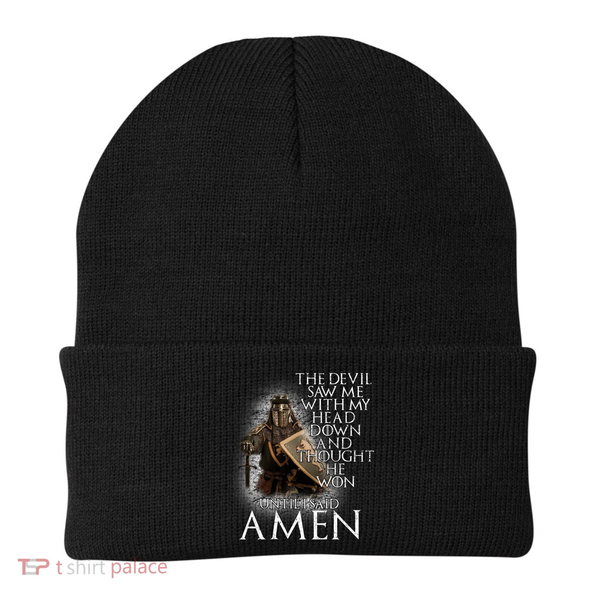 Devil Though He Won Until I Said Amen Beanie