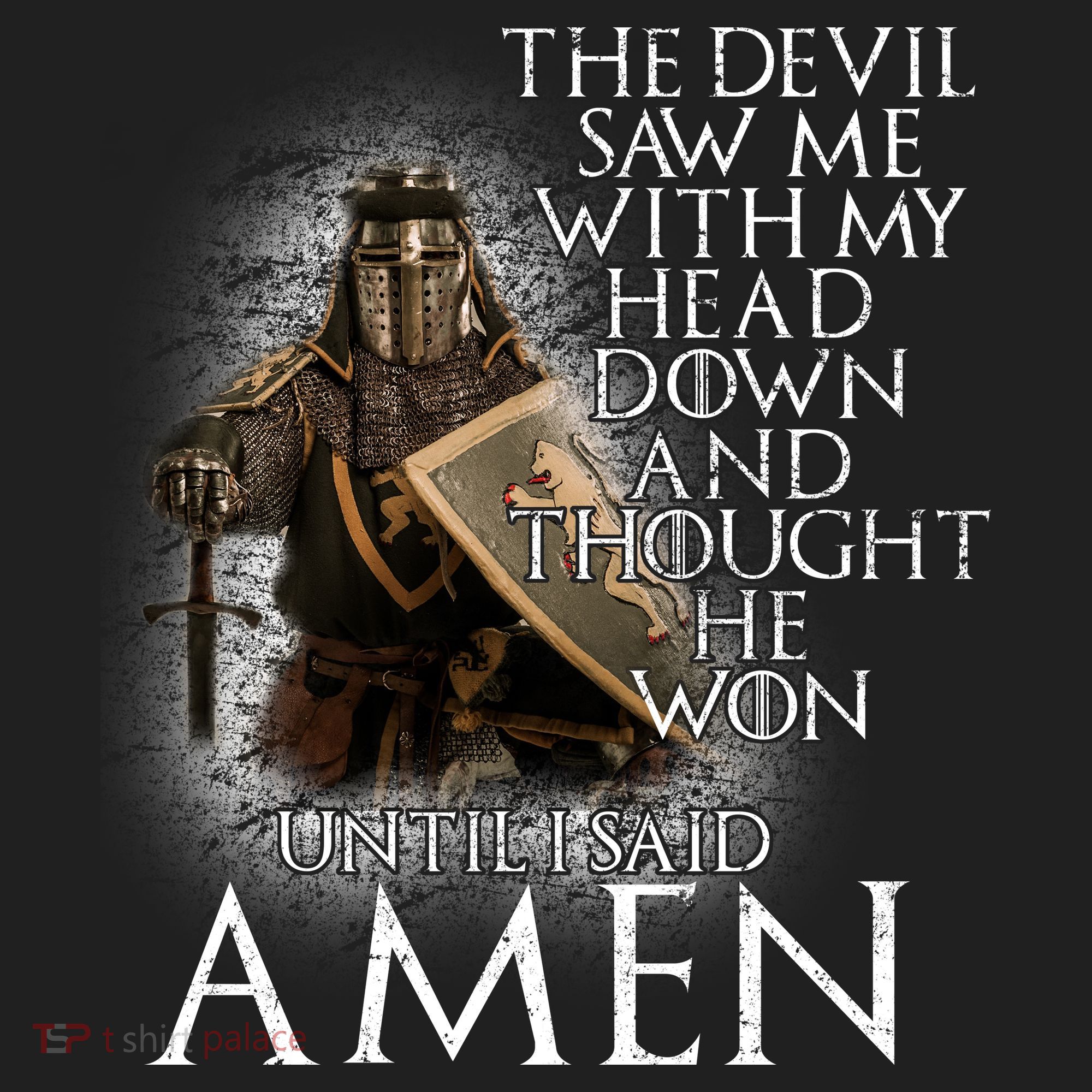 Devil Though He Won Until I Said Amen Golf Towel