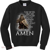 Devil Though He Won Until I Said Amen Kids Sweatshirt thumb 0
