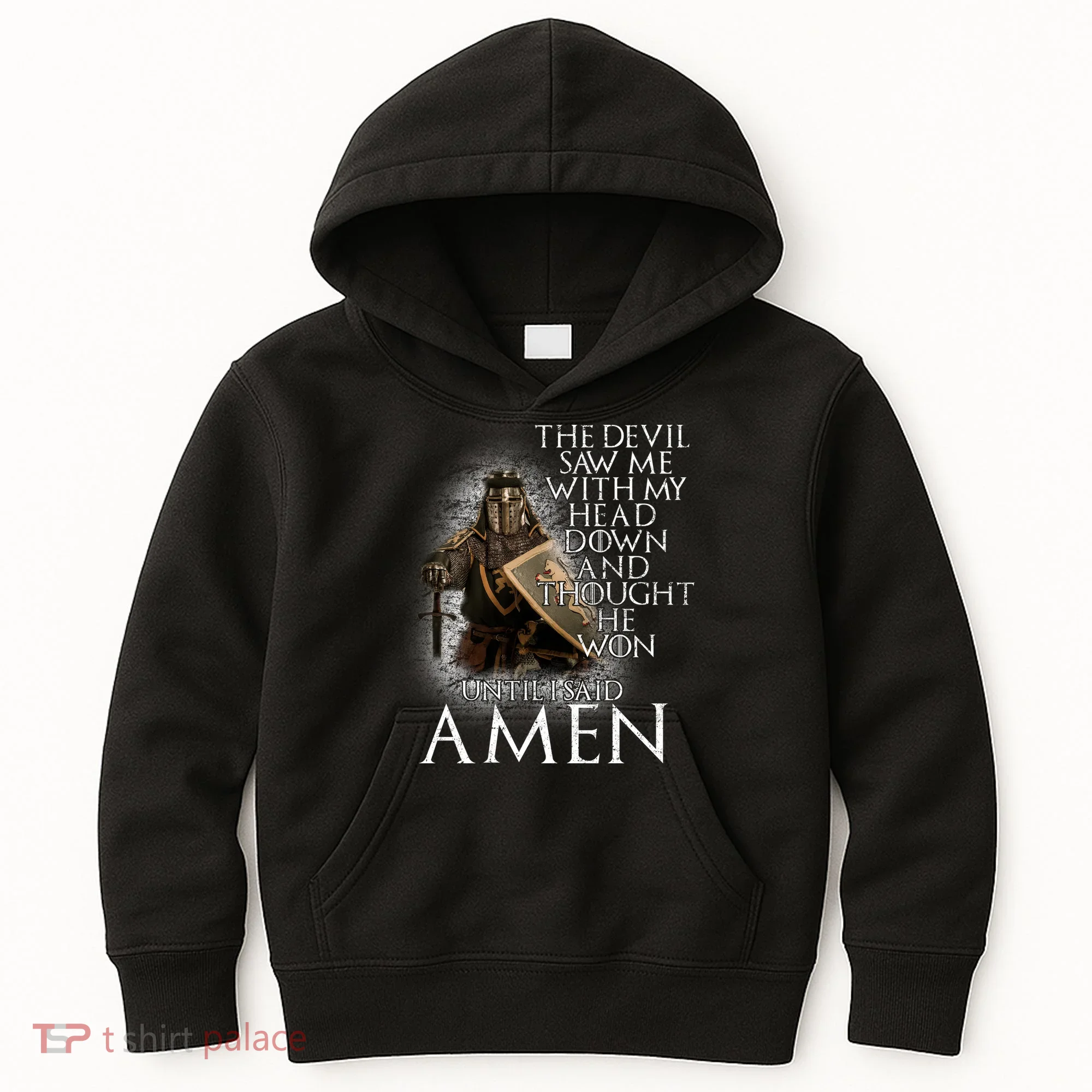 Devil Though He Won Until I Said Amen Kids Hoodie