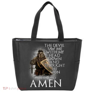 Devil Though He Won Until I Said Amen Tote Bag