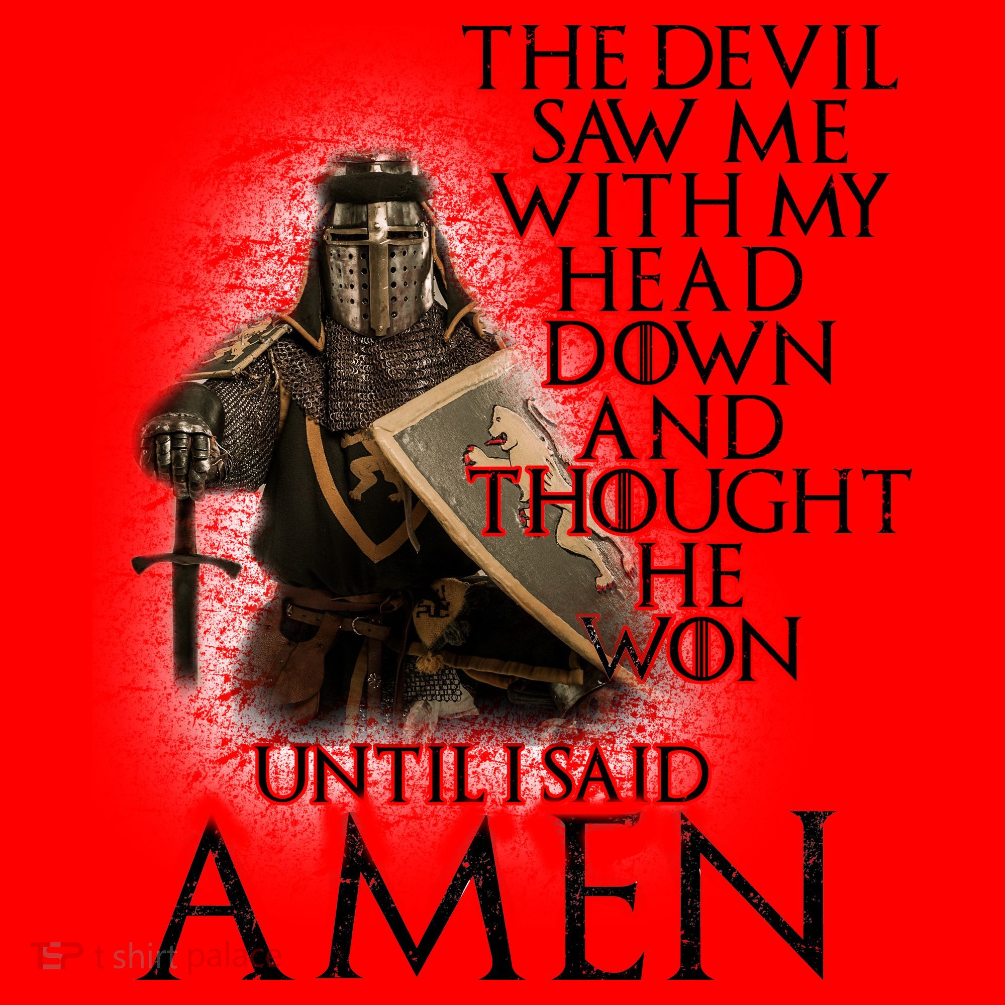 Devil Though He Won Until I Said Amen Santa Hat