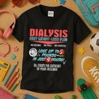 Dialysis Easy Weight Loss Plan A Funny Dialysis Kids T-Shirt thumb 3