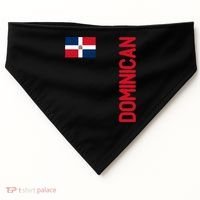 Dominican Flag And Dominican Republic Roots Meaningful Gift USA-Made Doggie Bandana thumb 0