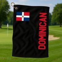 Dominican Flag And Dominican Republic Roots Meaningful Gift Golf Towel thumb 1