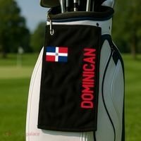 Dominican Flag And Dominican Republic Roots Meaningful Gift Golf Towel thumb 2