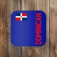Dominican Flag And Dominican Republic Roots Meaningful Gift Coaster thumb 0